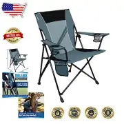 Portable Folding Camping Chair - Dual Lock, Durable & Breathable - Hallett Pe...