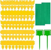 Sticky Trap Fruit Fly and Gnat Trap Sticky Bug Traps 54pcs Traps for Indoor/Outdoor Insect Catcher for White Flies,Mosquitoes,Fungus Gnats, Flying Insects