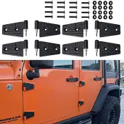 Replacement Door Hinge Kit Change Black Hinges Fit For Jeep Wrangler JK 2007-17 (for: Jeep)