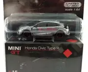 2.75 Inch 2017 Honda Civic Type R - FK8 - Silver Chase 1/64 Scale Diecast Model