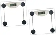 minkissy 1PC Transparent Square Body Scale Accurate Digital Weighing Scale for Home Use High Strength Toughened Easy to Read Display Accuracy Indicator
