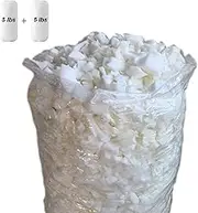 HOXXME 10lbs Shredded Memory Foam Filler or Bean Bag Filling, Premium Beanbag Stuffing/Foam Refill for Pillow, Dog Beds Chairs Cushion, Arts Crafts, Stuffed Animals (White,10lbs)