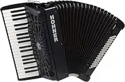 Hohner A16421S Bravo Line Facelift III -80 Bass Chromatic Piano Accordion with Gig Bag, Black