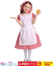 Red Riding Hood Cape Girls Book Week Fancy Dress Fairytale Costume Outfit