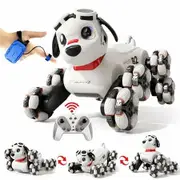 Remotete Control Robot Dog Toy 360 Degree 8WD Gesture Sensing RC Stunt Car with Light and Music Toys Birthday Gifts for Boys Ages 8-12