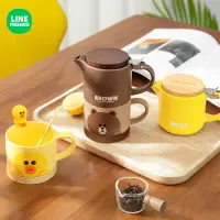 在飛比找樂天市場購物網優惠-⭐ LINE FRIENDS 陶瓷 茶壺 茶具 泡茶 杯子 