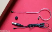 Black Single ear Headset Microphone for Shure Wireless Headworn Detachable Cable