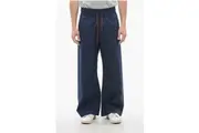 Viktor & Rolf Cotton Blend Wide Leg Pants with Drawstring