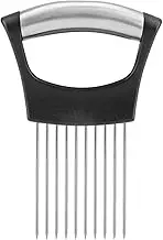 Premium Stainless Steel Onion Holder Multi Purpose Fruits Veg Meat Cutter Slicer Peeler Chopper with 10 Prongs Ideal for Kitchen Use