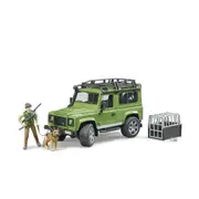 Bruder Licensed 1:16 Scale Land Rover Defender Station Wagon With Forester + Dog
