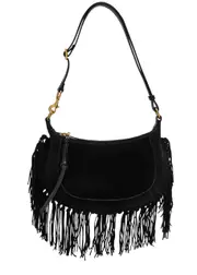Isabel Marant Oskan Moon Suede Shoulder bag - Black ONE SIZE