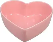 KOCKSHION Heart Shape Ceramic Bowl Multi Purpose Kitchen Serving Bowl for Noodles Soup Salad Snacks Elegant Pink Design for Home Entertaining Daily Use