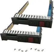 BestParts 2-Pack New 2.5" SFF SAS NVMe SSD HDD Tray Caddy Compatible with HPE DL360 DL380 G10 Server 727695-001 w/Screws
