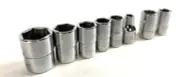 Snap On Tools 8 PC Mixed Bunch 1/4 Drive Sockets Chrome SAE New