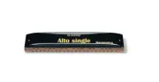 SUZUKI AS-37 Alto Single Harmonica w/Wooden Leather Case JP New