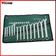 14/20 Set 6-32mm Spanner Open Box Combination Metric Open Ring w/ Roll Pouch