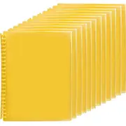 Marbig Refillable Display Book With Insert Cover A4 20 Pocket Yellow 12 Pack