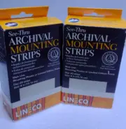 4" See-Through Archival Polyester Mounting Strips. (Pack of 60) 2 boxes READ