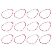 4.72" Ball Bead Chains with Connectors for Key Chains DIY Crafts, 12Pcs Pink