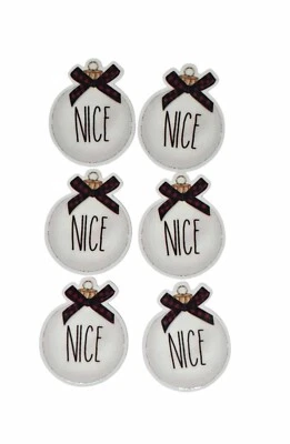 PLSCS Cute Nice Baubles Planar Resin/Acrylic Flatback Pk6 DIY Earrings/Bow/Craft