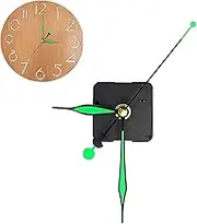 Silence Quartz Clock Movement, Quartz DIY Wall Clock Movement Mechanism Repair Parts Replacement Kit, Clock Mechanism (Fluorescent)
