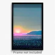 Pixel Art Poster - Sky Blue Fields (8 Bit Psychedelic Trippy Video Game Print)