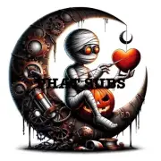 Sublimation Print Halloween Moon Mummy Print Ready To Press Heat Transfer