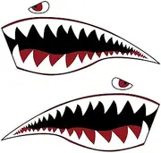 Shark Car Decal - Fishing Stickers and Decals,Shark Teeth Mouth Sticker Kayak Stickers Shark Teeth Decals for Boats for Dinghy Car Kayak Decals Accessories Wynott