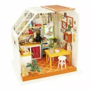Robotime DIY Miniature House JASON'S KITCHEN 3D Wooden Model Kit NEW