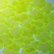 Flower Vinyl Shape 1" Yellow Go Go Fluorescent Edge Glow