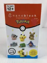 Nanoblock Pokemon Electric Type 6 Figure Set PIkachu Kawada Building Blocks NEW