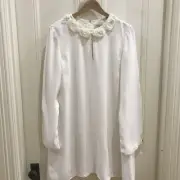 Witchery Brand Milk White Keyhole Shift Dress Adjusted NEW With Tags Size 16