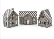 Mackenzie Childs Farmhouse Village set of 3