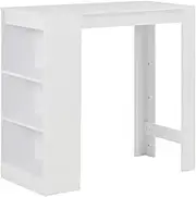 Bar Table with Shelf White 110x50x103 cm,Kitchen & Dining Room Tables 27.02KG-280211