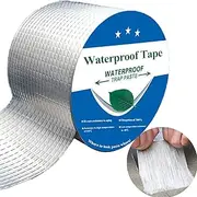 KAIHENG Butyl Tape Aluminum Foil Tape, Thickened Waterproof Sealing Tape Sealant Tape for RV Repair, Window Seal, Boat and Pipe Sealing, Roof Leak Patching, Joint Leakage, Silver, 2inchx16feet