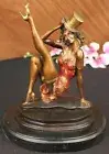 Art Deco Bronze Statue Vintage Actress Dancer Jazz Club Sculpture Designer Decor