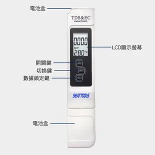 【精準儀表】 水質測試筆 驗水筆 水質檢測儀 飲用水 EC電導率 水質檢測筆 TDS水質檢測 健康水質 濾水器