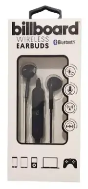 Billboard Wireless Bluetooth Earbuds with Hands Free Mic