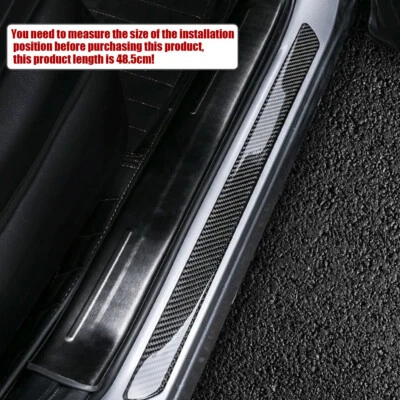 2 Pcs Carbon Fiber Door Sill Scuff Plate Cover Panel Step Protector Accessories (for: Lincoln)