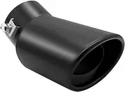 Exhaust Tail Pipe Car Trim Exhaust Pipe 63mm Stainless Steel Bend Muffler Tip Tail Throat Black Exhaust Tip