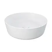 420*420*130mm FIE RAK Moon Gloss White Ceramic Round Above Counter Basin