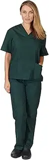 [Natural Uniforms] Women's Scrub Set - Medical Scrub Top and Pant