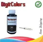 100ml Black bulk refill ink kit w syringe for ALL HP Universal inkjet printer