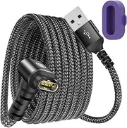 sweguard Garmin Watch Charger Cable 4ft for Garmin Instinct 3, Instinct 2, Instinct 2S, Instinct 2X, Replacement Charging Cable Cord Plus a Purple Silicone Charger Port Protector Anti Dust Plug
