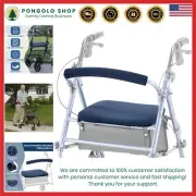 Universal Soft Rollator Walker Seat & Backrest Cover - Blue, Washable & Remov...