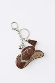 [Supré] Supré - Bag Charm - Silver/diamante cowboy hat OS SILVER/DIAMANTE COWBOY HAT