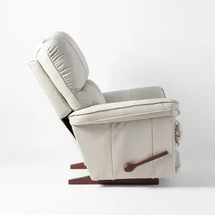 【HOLA】La-Z-Boy 單人全牛皮沙發/搖椅式休閒椅(10T577-米白色)