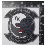 MARINE CORPS HMH-466 WOLFPACK UDP PVC HOOK & LOOP PATCH