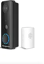 Video Doorbell Camera, 1080P HD, IP65 Waterproof, Two-Way Audio, PIR Detection, 135° View, Night Vision (Alexa 1080P HD Ring Doorbell WIFI Wireless Camera 2MP PIR Detection)