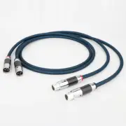 Pair Carbon Fibre XLR Plug XLR Audio Cable OFC Silver Plated Copper Signal Line